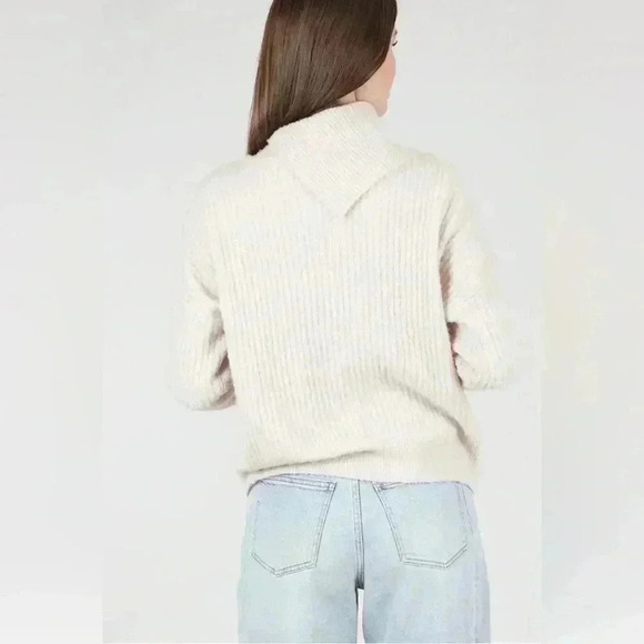 LILLA P
Easy Split Collar Sweater, Salt - Picture 4 of 11